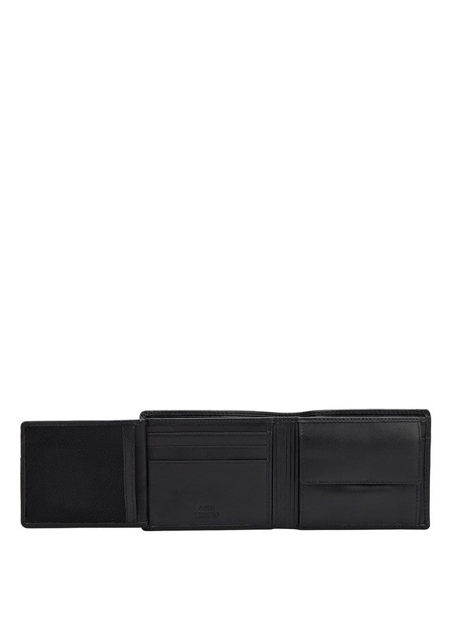 Da Milano RFID Protected Leather Wallet for Men with Card Slot - Black - Image 5